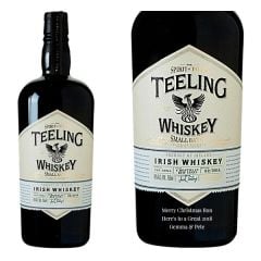 Engraved text on a bottle of Personalised Teeling Small Batch Whiskey 70cl Engraved text on a bottle of Personalised Teeling Small Batch Whiskey 70cl
