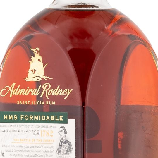 Personalised Admiral Rodney HMS Formidable 70cl Engraved Dark Rum engraved bottle