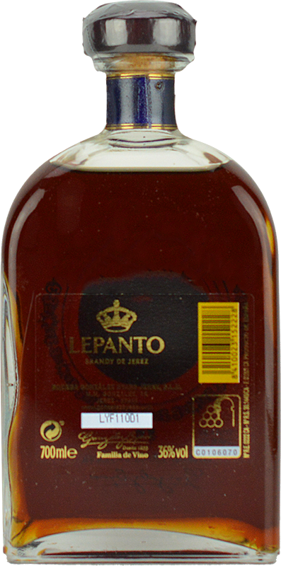 Personalised Lepanto Solera Gran Reserva Brandy 70cl engraved bottle