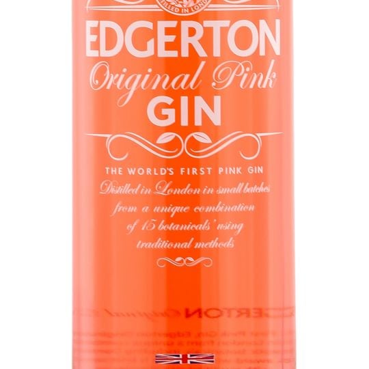 Personalised Edgerton Pink Gin 70cl engraved bottle