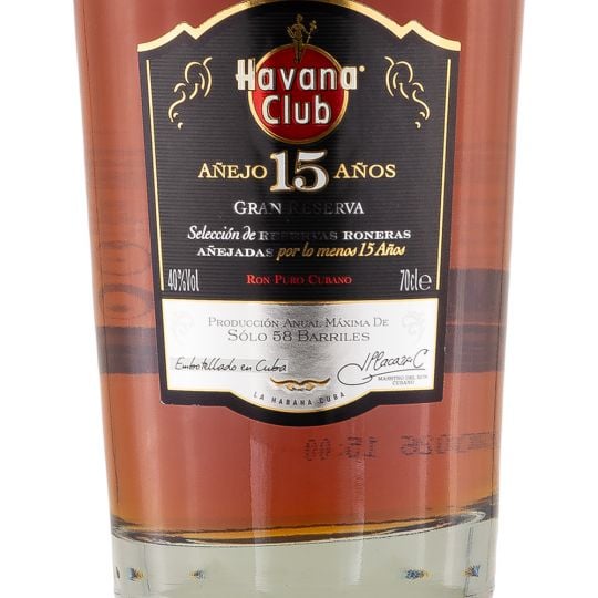 Personalised Havana Club 15 Year Old Rum 70cl engraved bottle