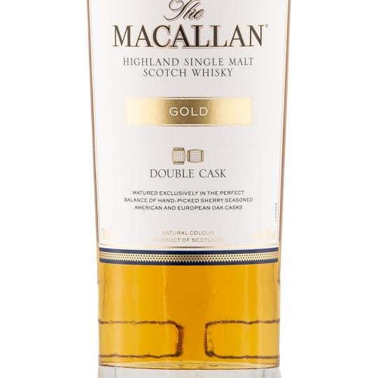 Personalised Macallan Gold Double Cask Whisky 70cl engraved bottle Personalised Macallan Gold Double Cask Whisky 70cl engraved bottle