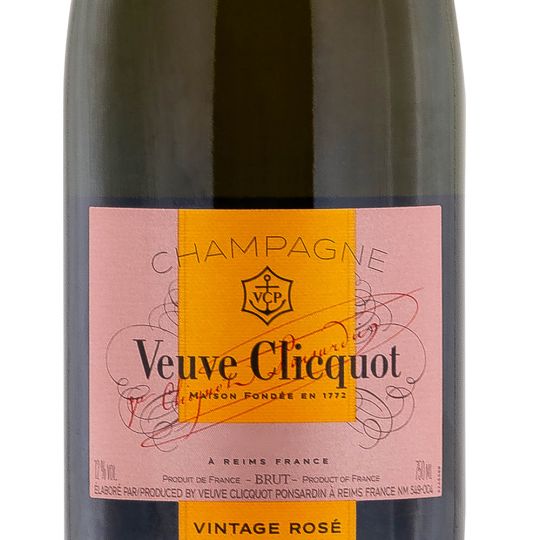 Personalised Veuve Clicquot Vintage Rose 75cl Champagne engraved bottle