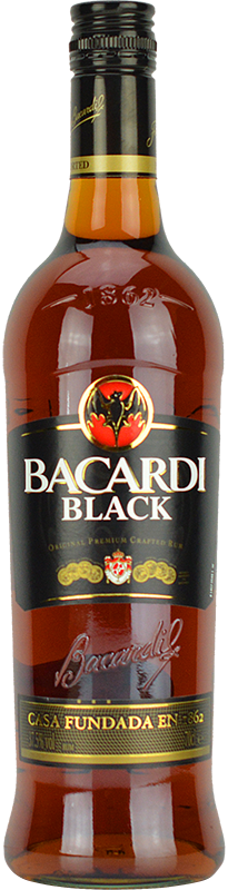 Personalised Bacardi Black Rum Engraved Bottle | EngraveDrinks